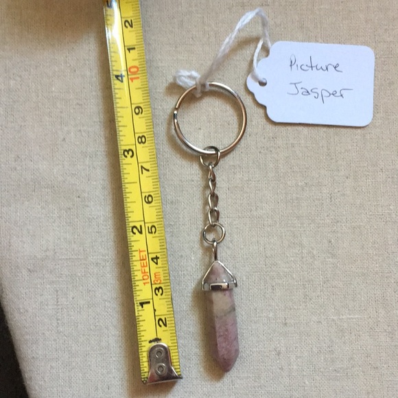 3/$30 NWT Picture Jasper point dangling keychain - Picture 2 of 2